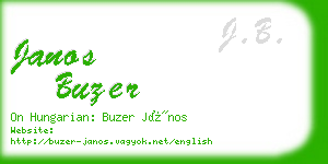 janos buzer business card